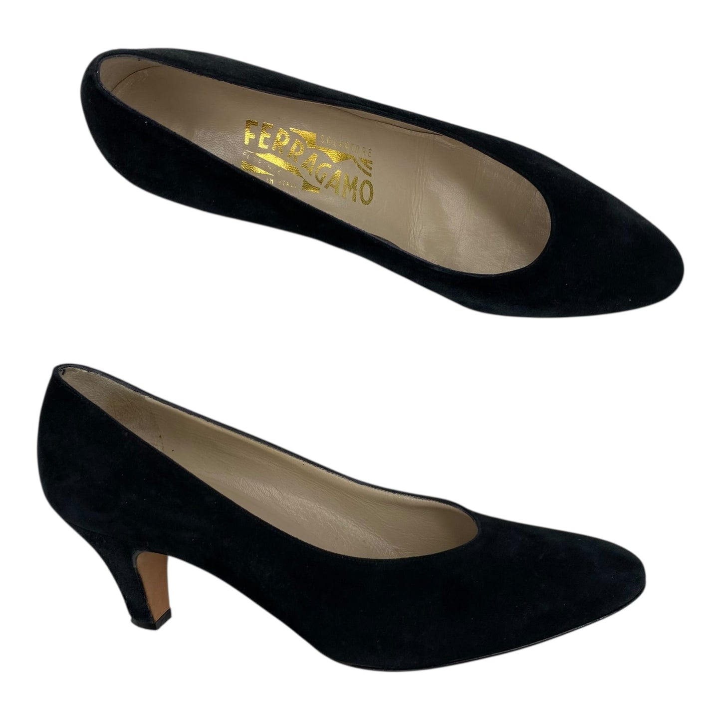 Shoes Luxury Designer By Ferragamo In Black, Size:8