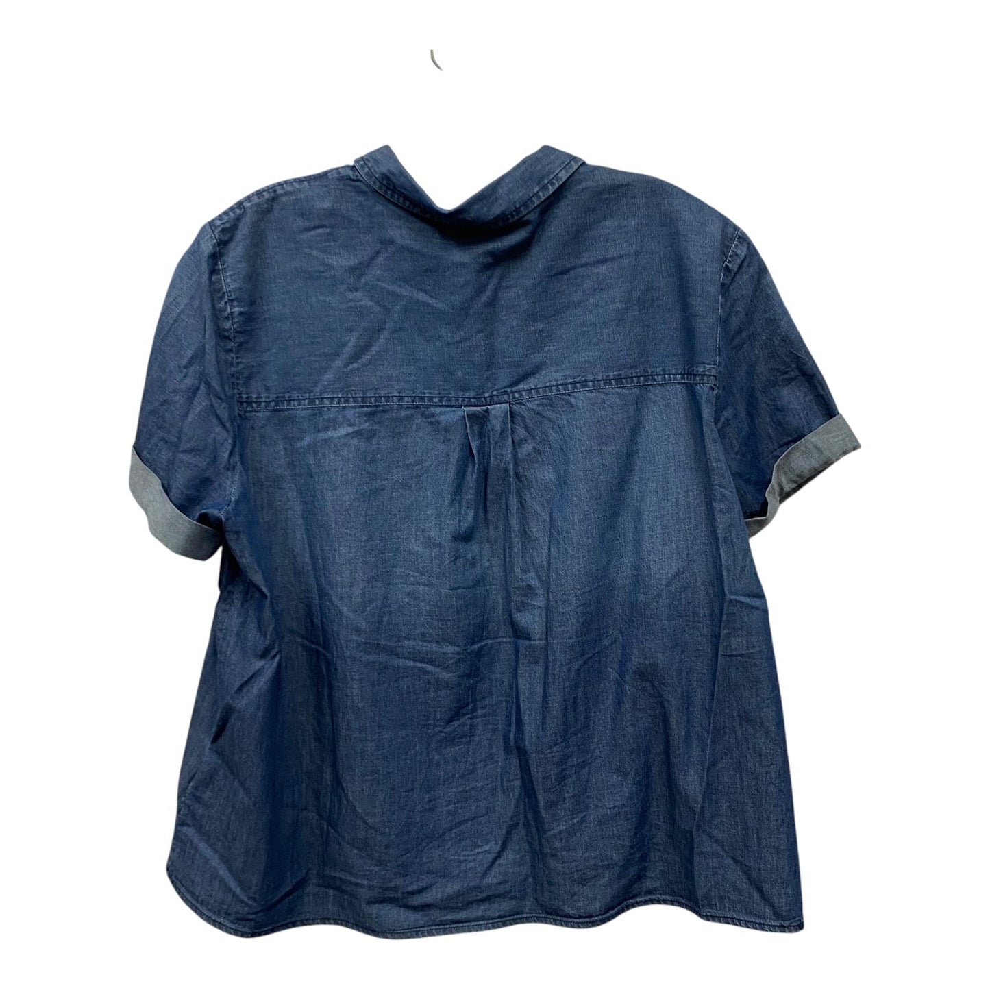 Top Ss By Calvin Klein In Blue Denim, Size:Xl