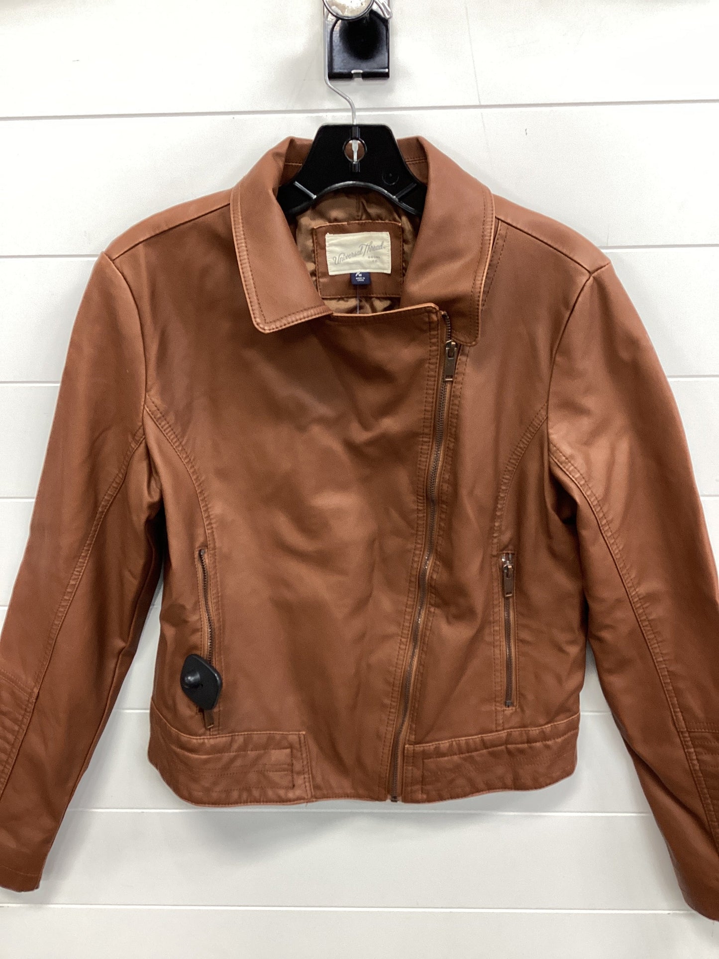 Jacket Moto By Universal Thread In Brown, Size:M
