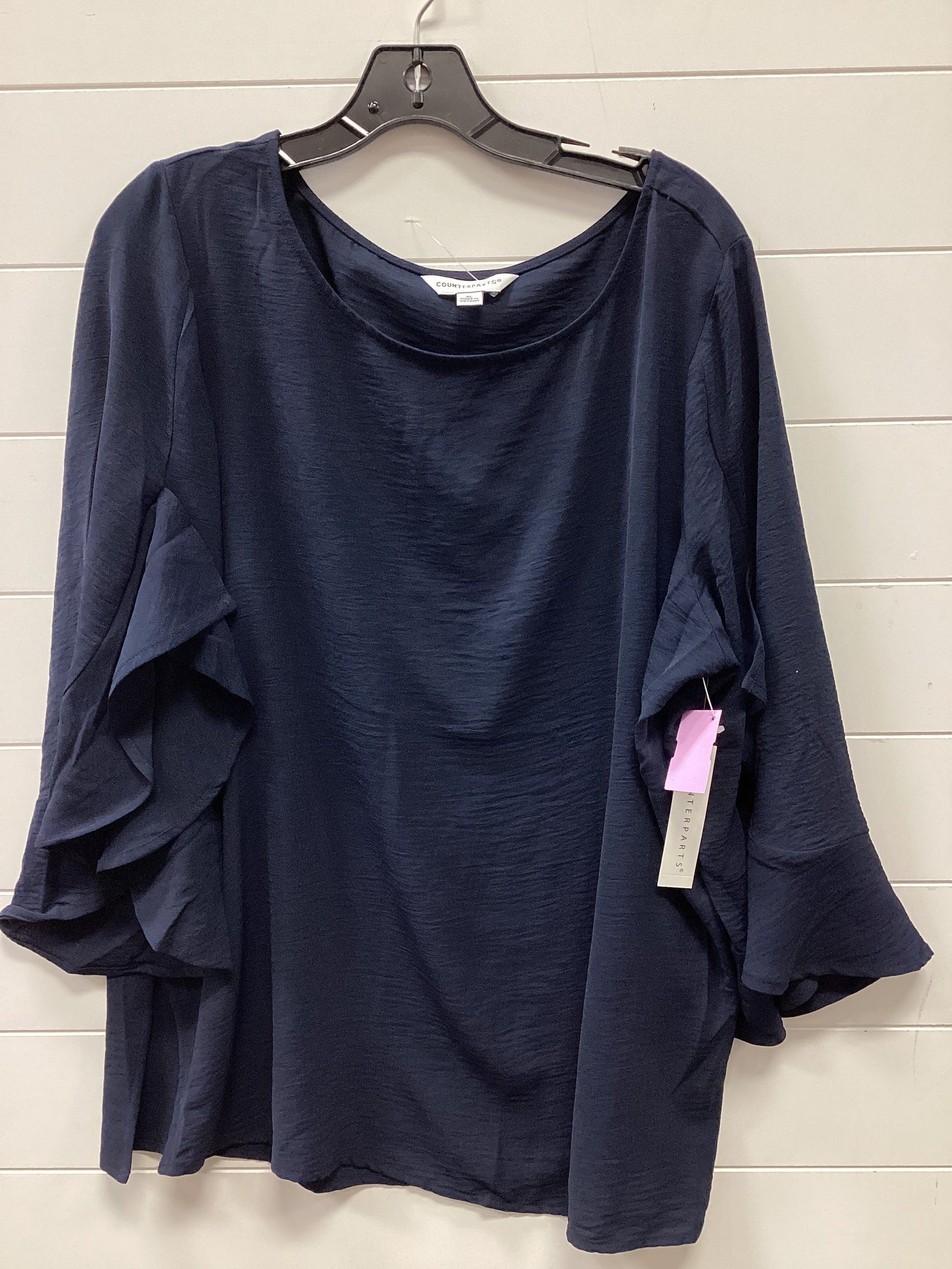 Top Ls By Counterparts In Navy, Size:Xl