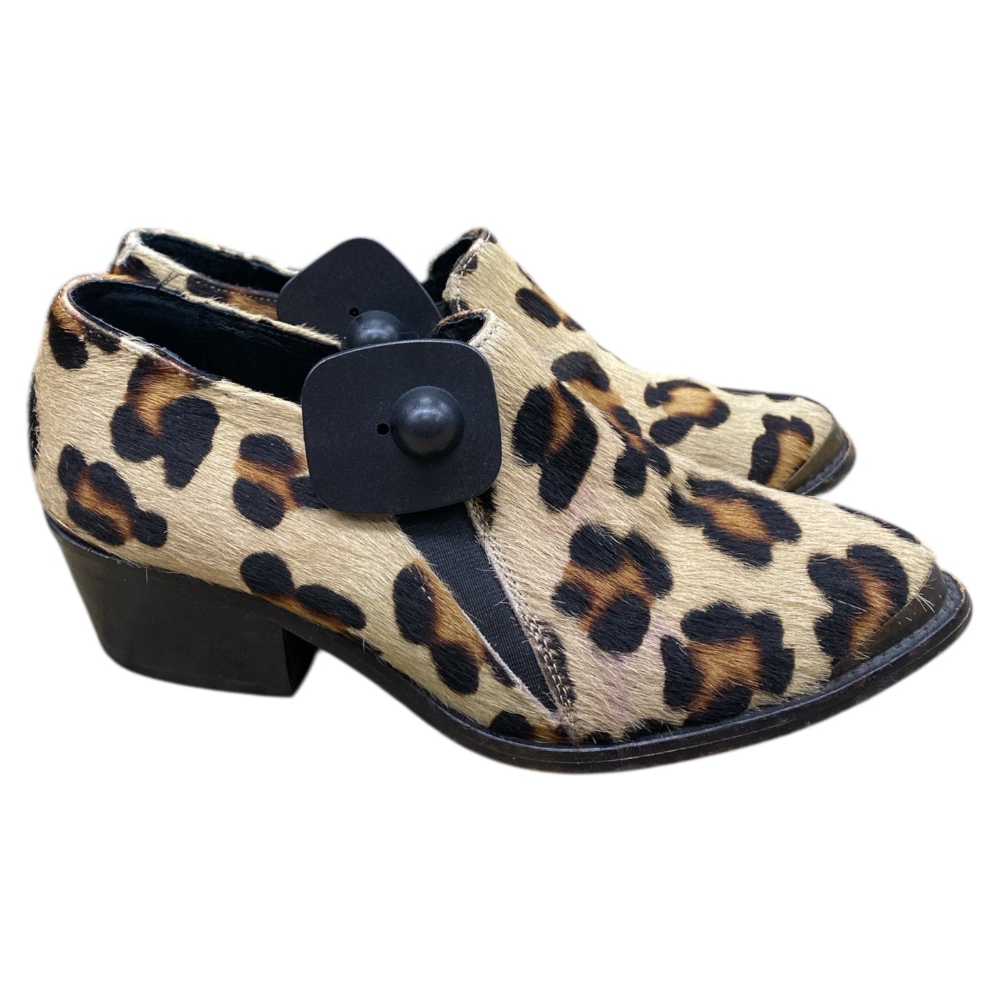 Boots Ankle Heels By Cmc In Animal Print, Size:5.5