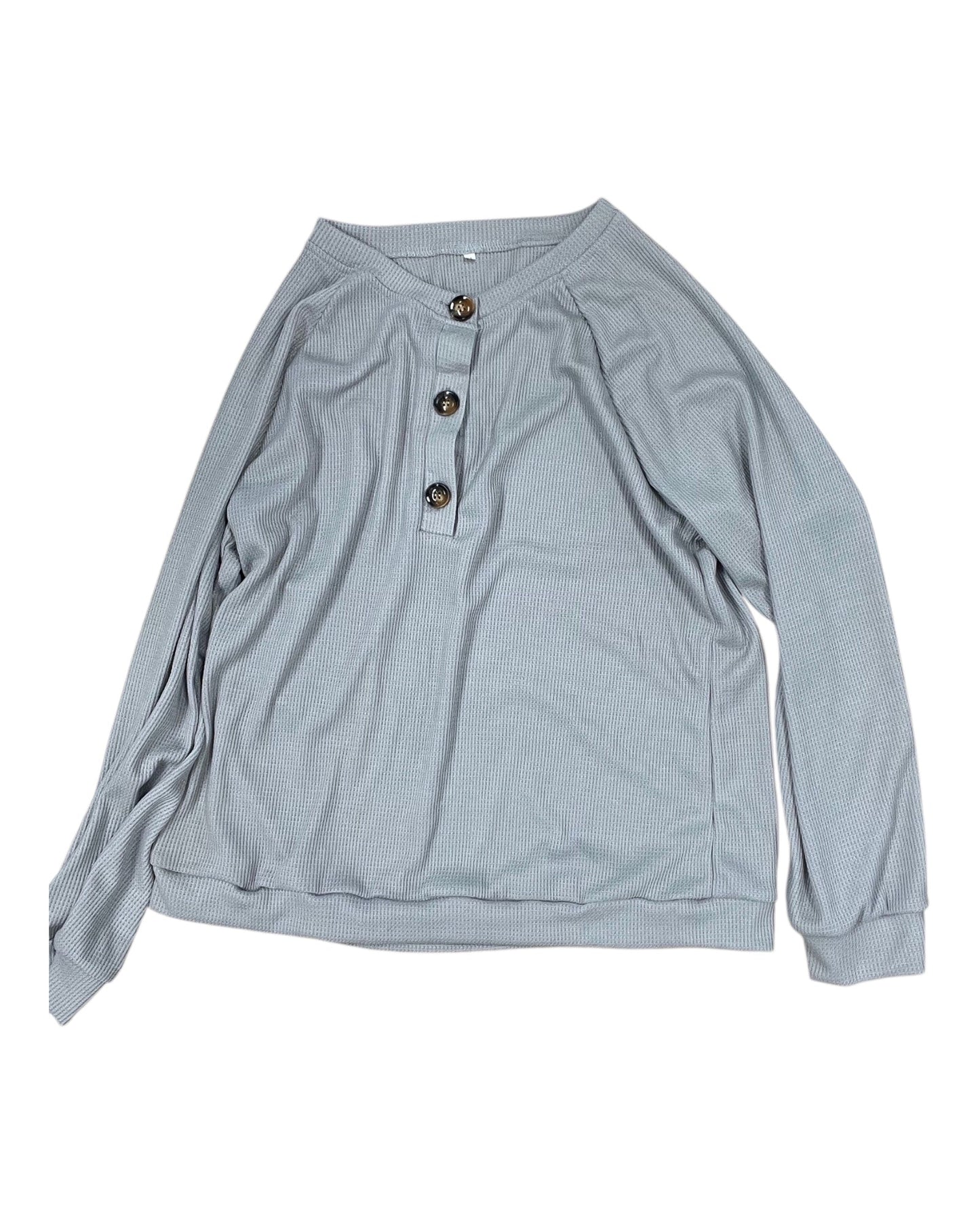 Top Ls By Clothes Mentor In Grey, Size:L