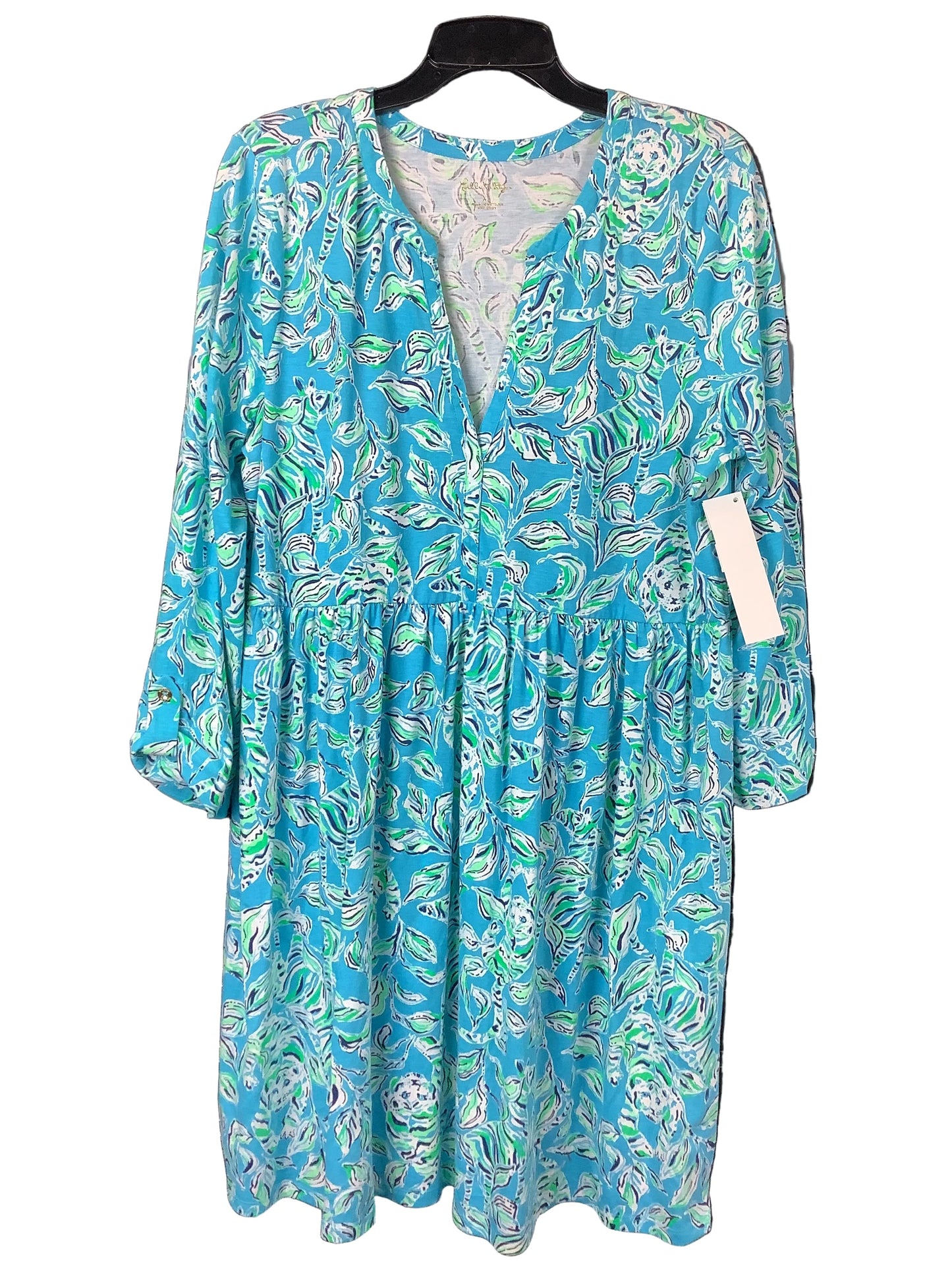 Dress Designer By Lilly Pulitzer In Blue & Green, Size: Xl