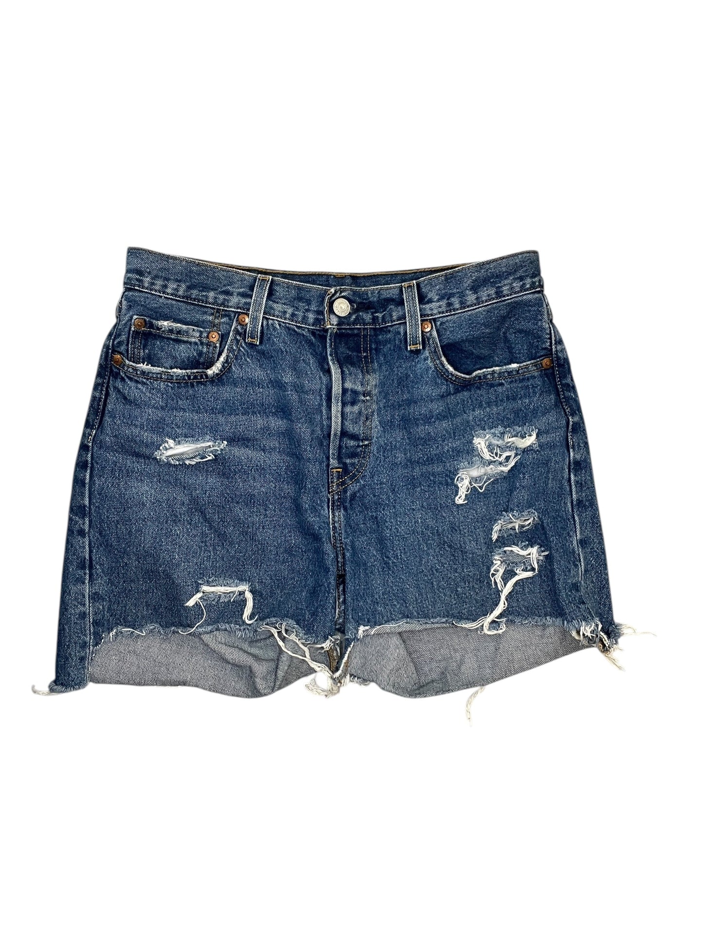 Shorts By Levis In Blue Denim, Size:S