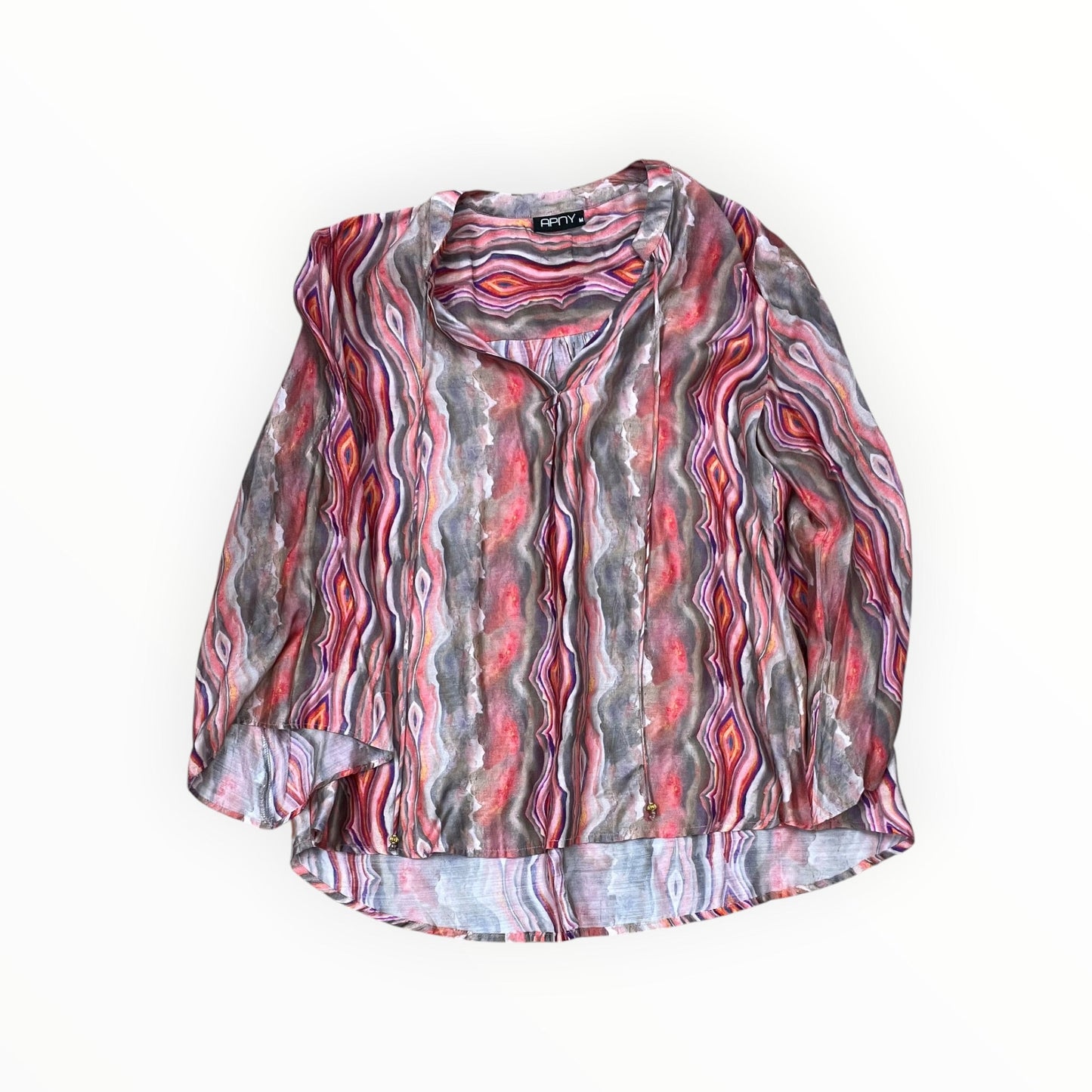 Top 3/4 Sleeve By Clothes Mentor In Multi, Size:M