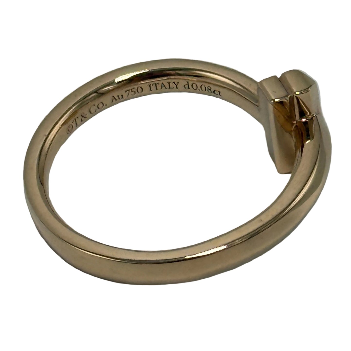 Tiffany & Company T1 Diamond Luxury Ring in 18k Rose Gold, Size: 6