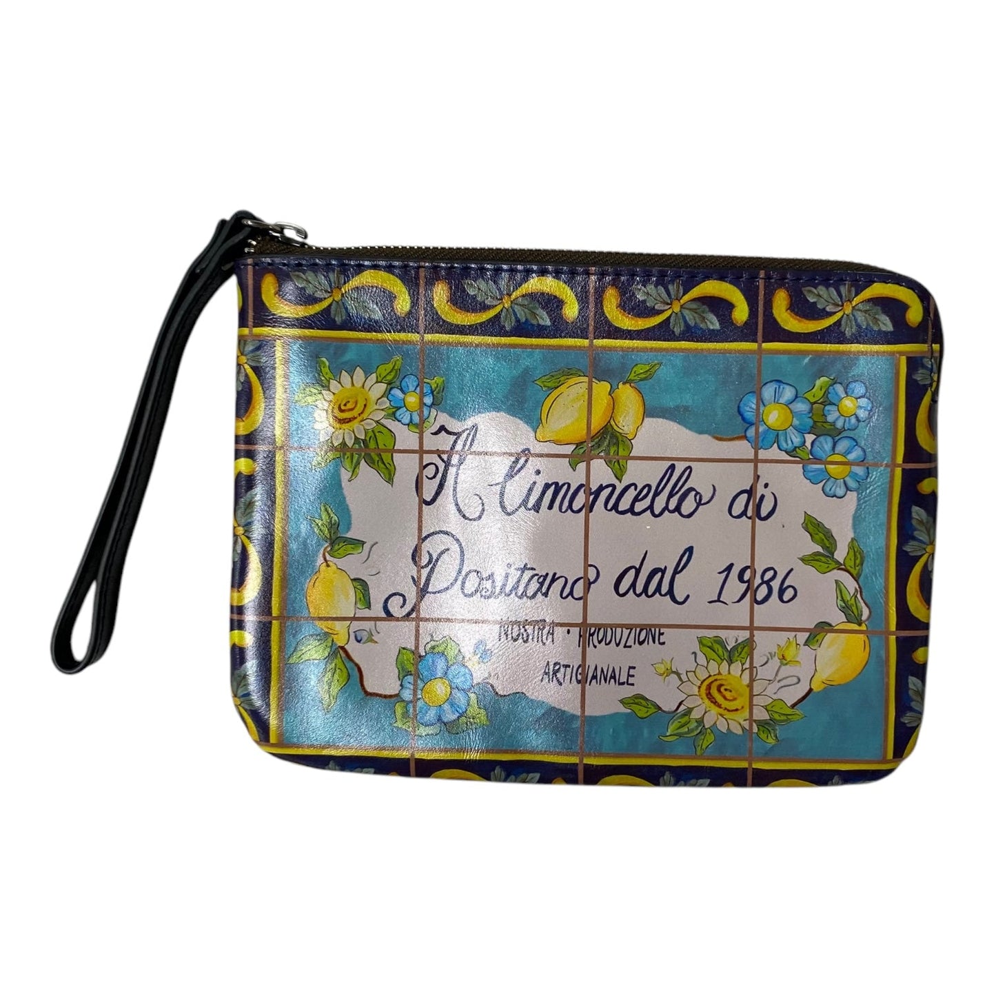 Wristlet Designer By Patricia Nash In Blue & Yellow, Size:Large