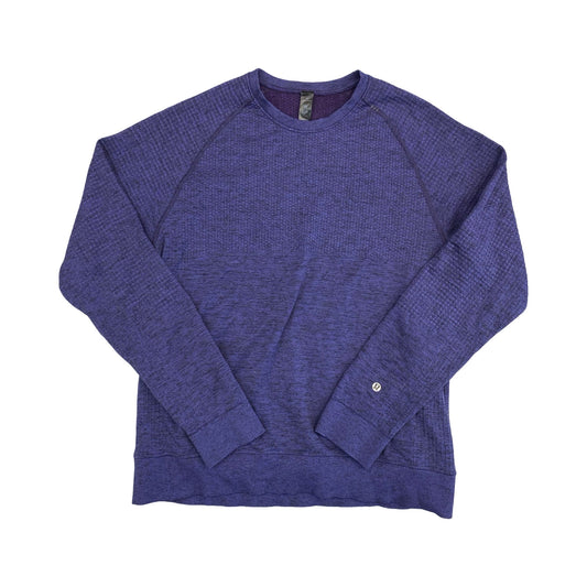 Athletic Top Ls Crewneck By Lululemon In Purple, Size:M