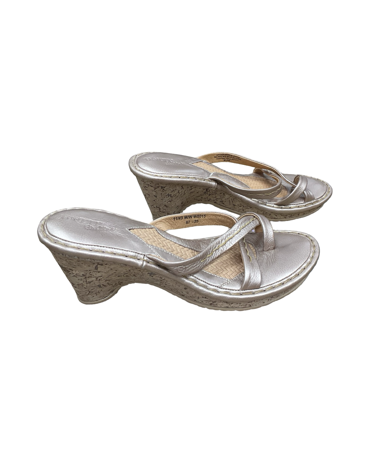 Sandals Heels Wedge By Born In Gold, Size:11