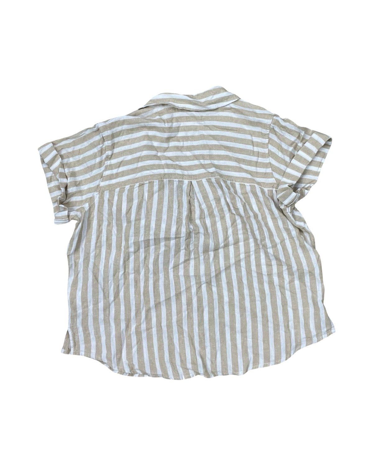 Blouse Ss By Universal Thread In Brown & Cream, Size:M
