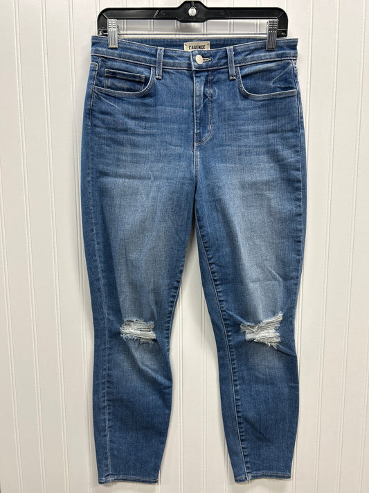 Jeans Skinny By L Agence In Blue Denim, Size:6