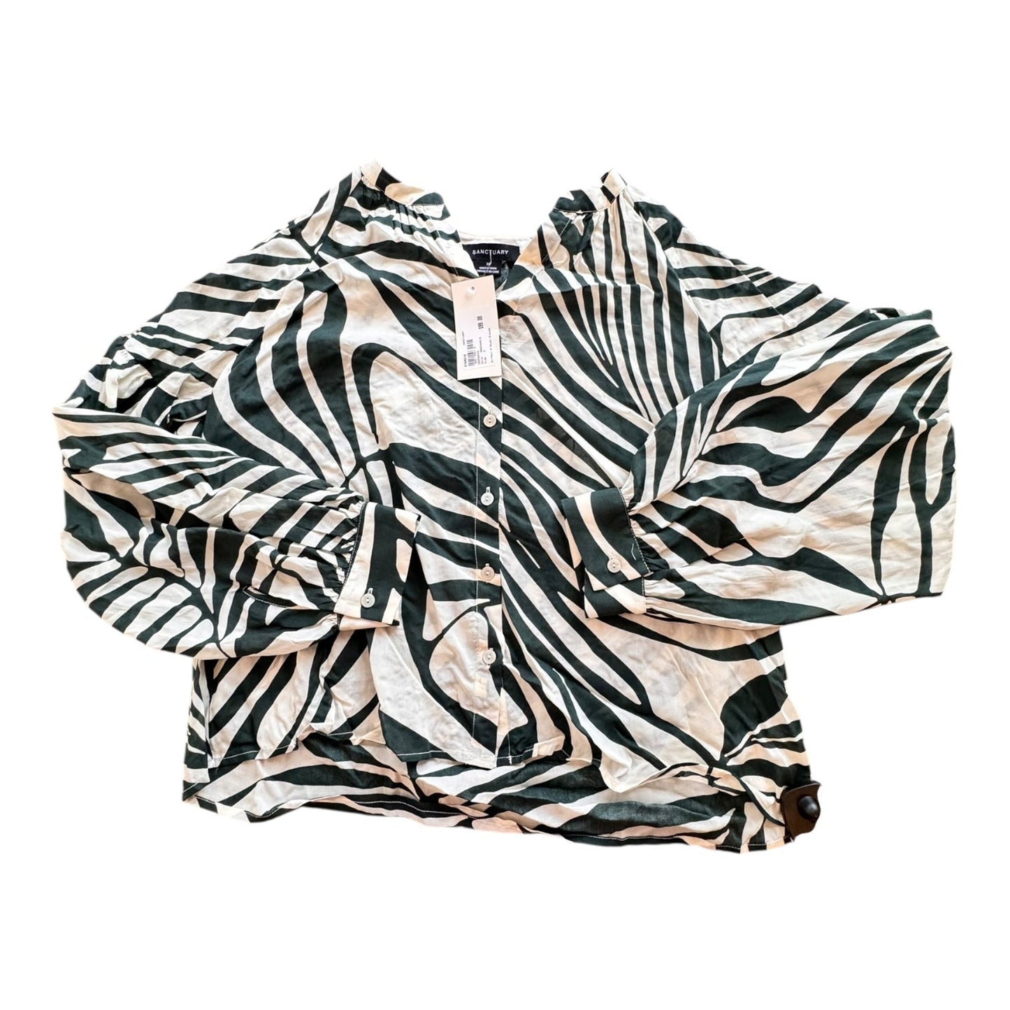 Top Ls By Sanctuary In Cream & Green, Size:M