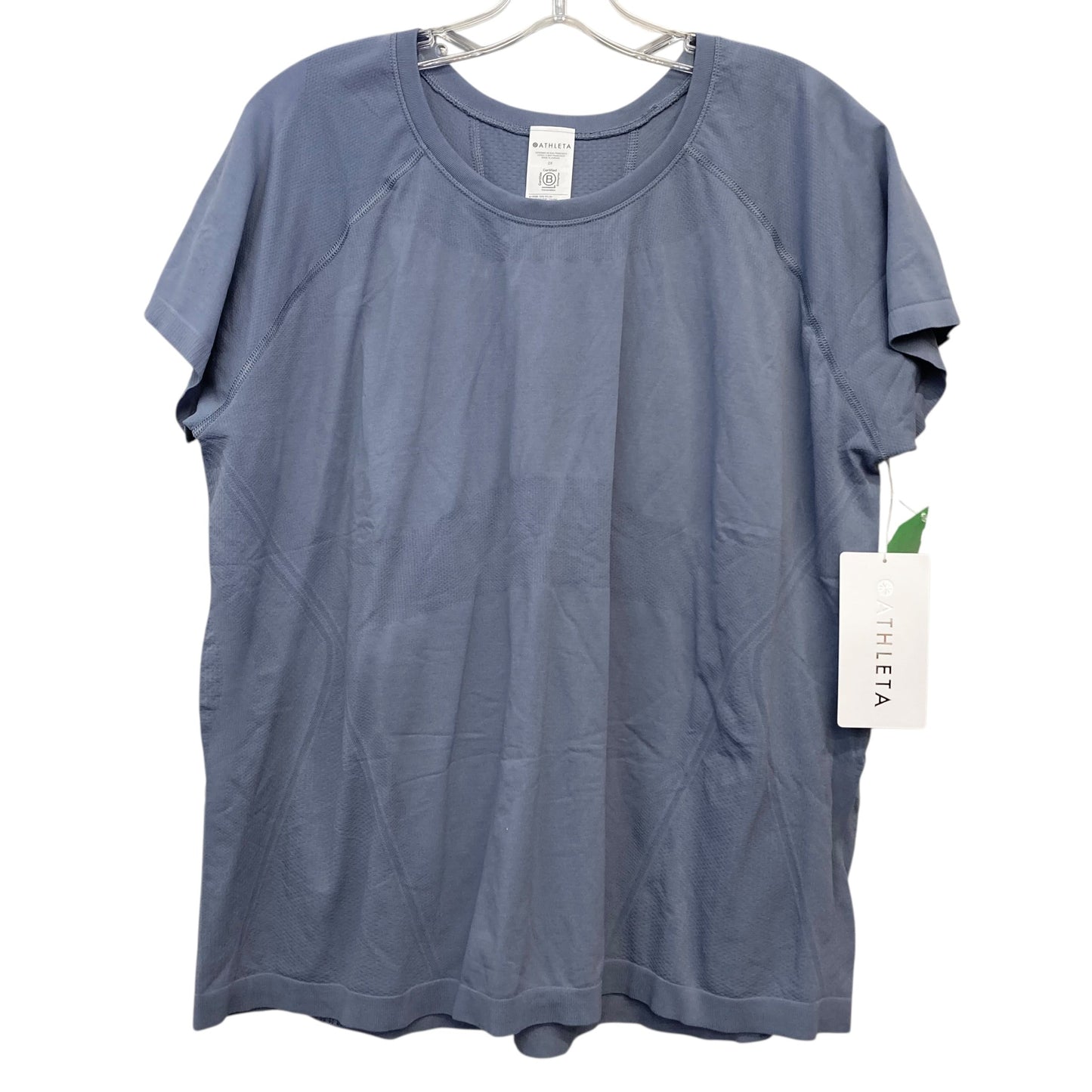 Athletic Top Ss By Athleta In Blue, Size:2X