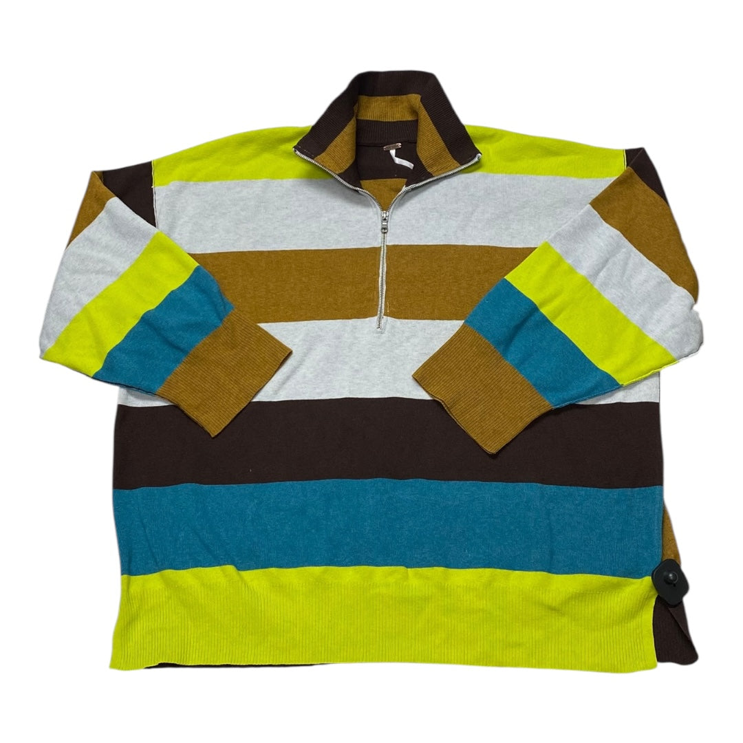 Sweatshirt Collar By Free People In Striped Pattern, Size:L