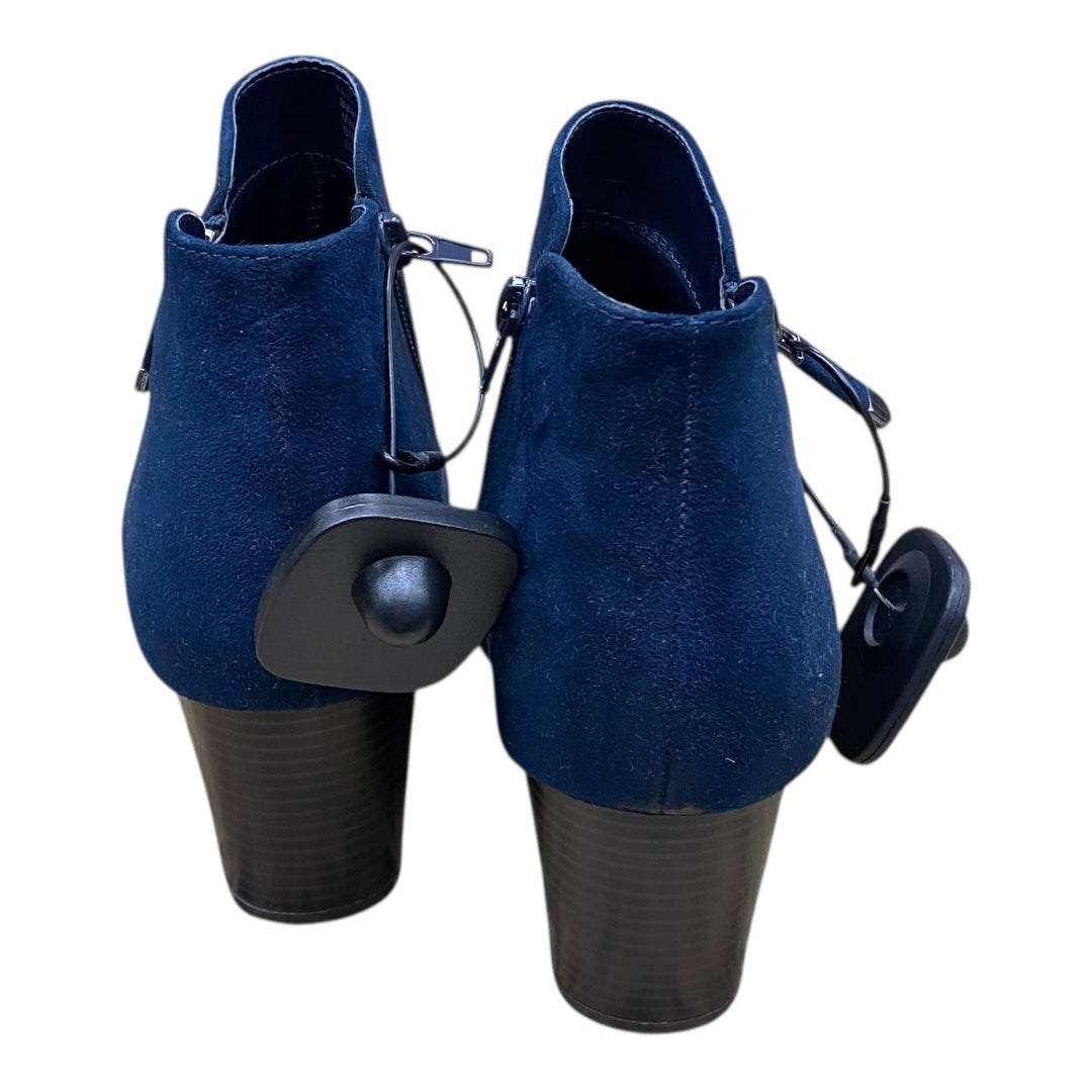 Boots Ankle Heels By Style And Company In Navy, Size:8