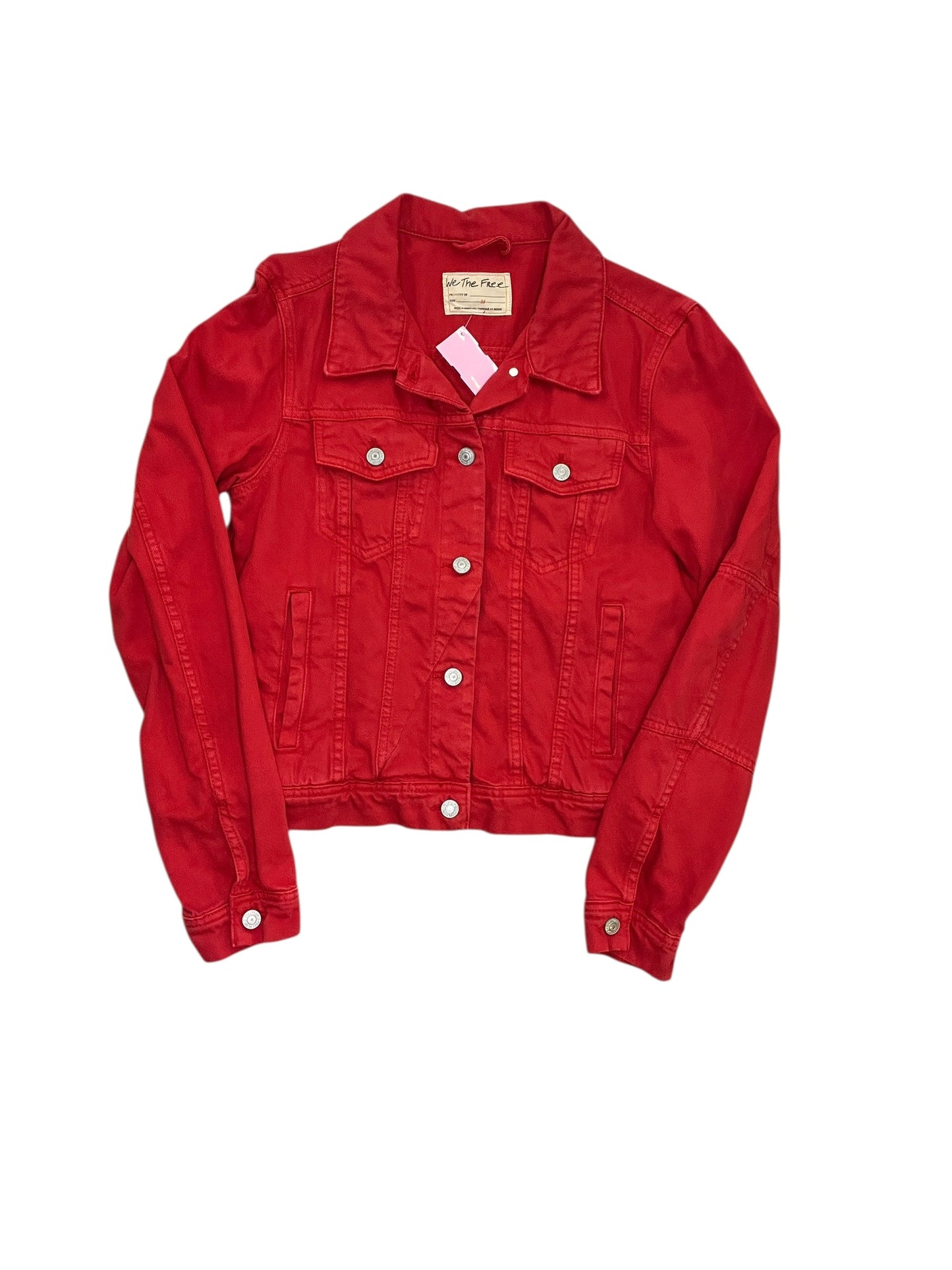 Jacket Denim By We The Free In Red, Size:M