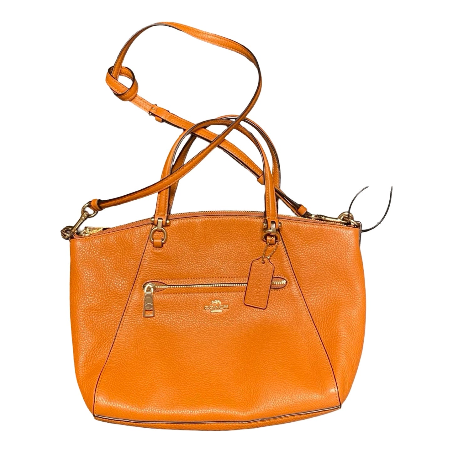 Handbag Designer By Coach In Orange, Size:Medium
