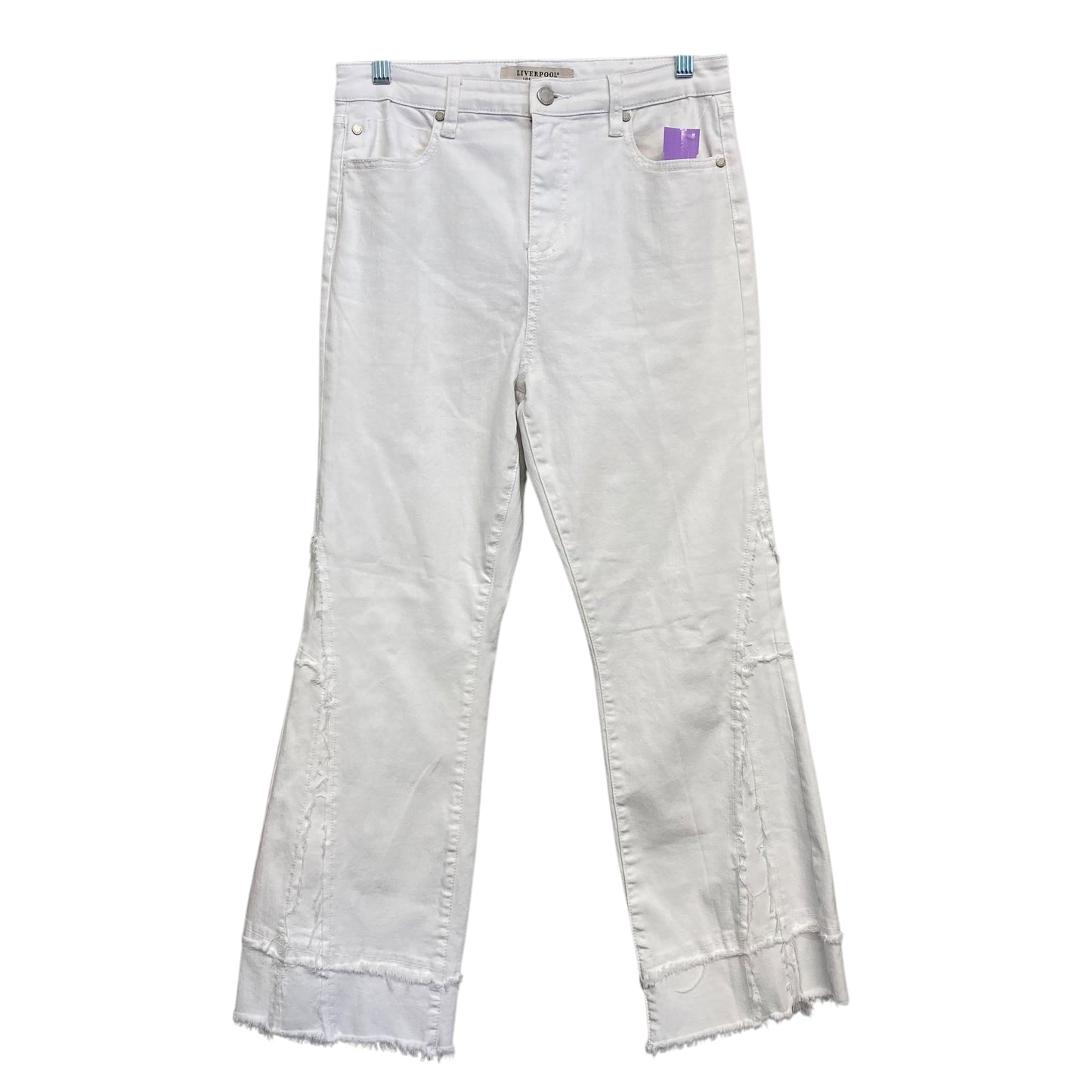Jeans Flared By Liverpool In White, Size:6