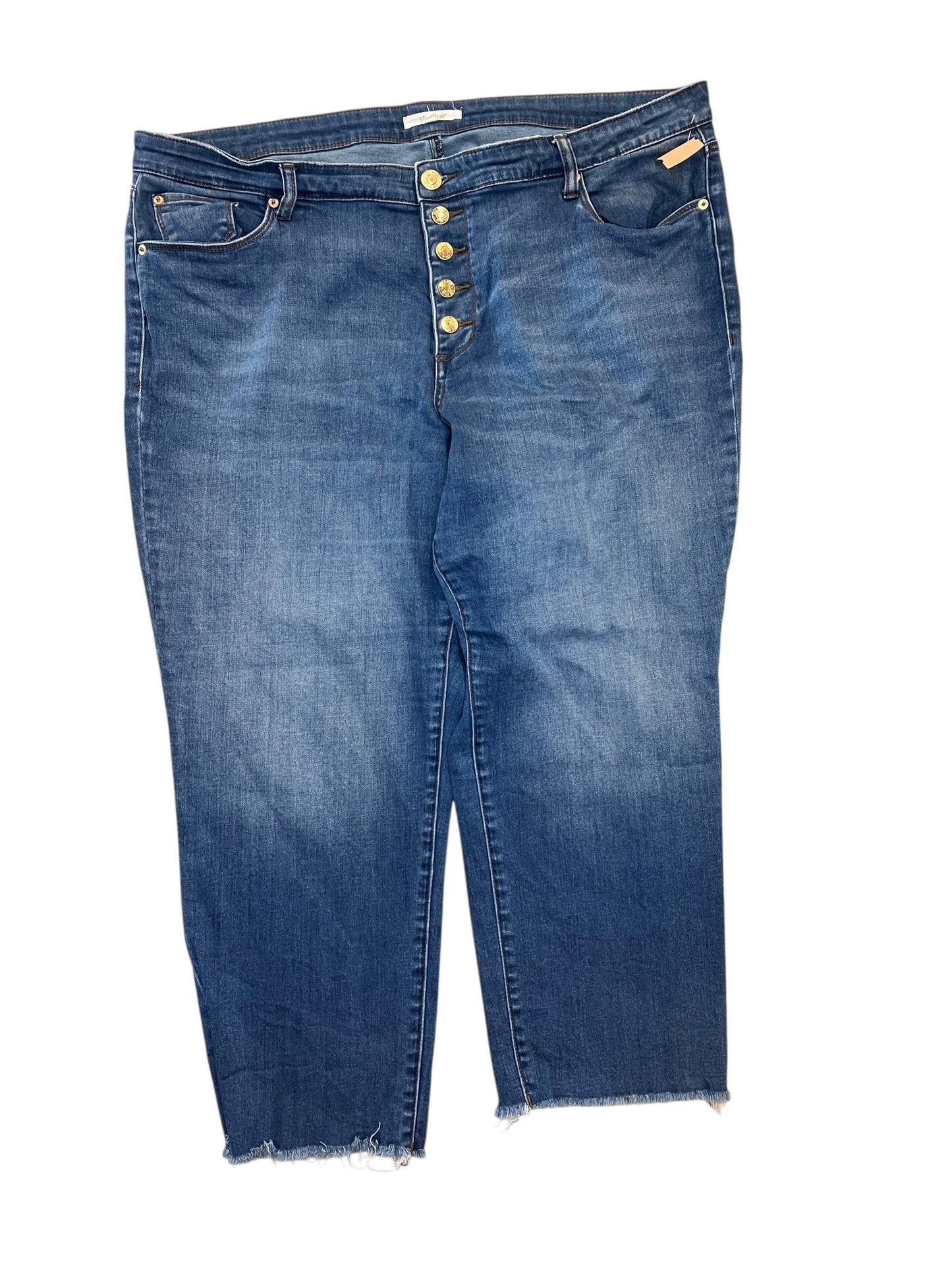 Jeans Cropped By Sts Blue In Blue Denim, Size:20