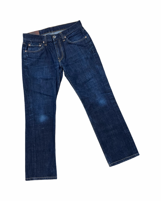 Jeans Straight By J Brand In Blue Denim, Size:10