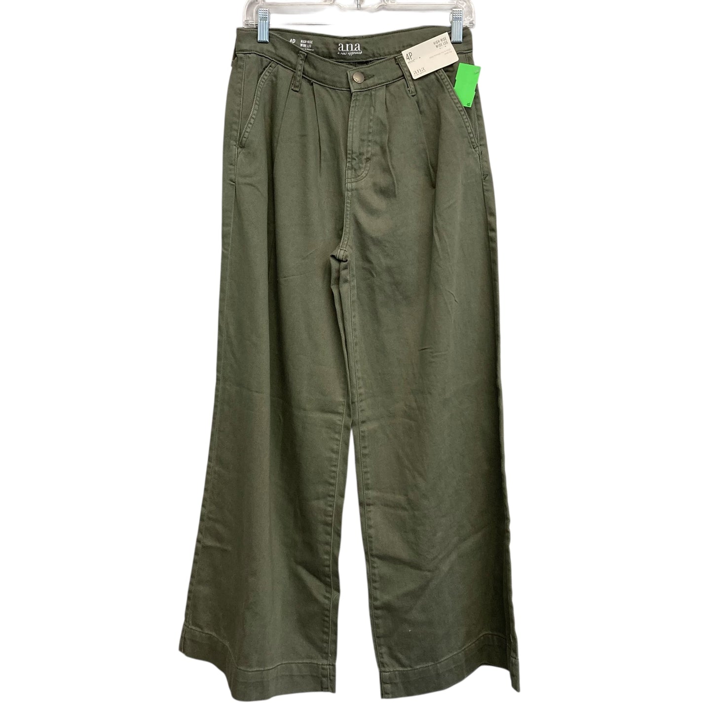 Jeans Wide Leg By Ana In Green, Size:4P