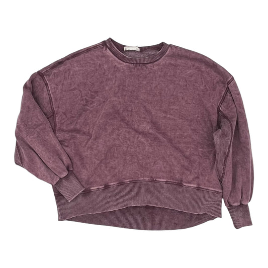 Sweatshirt Crewneck By Zenana Outfitters In Pink, Size:L