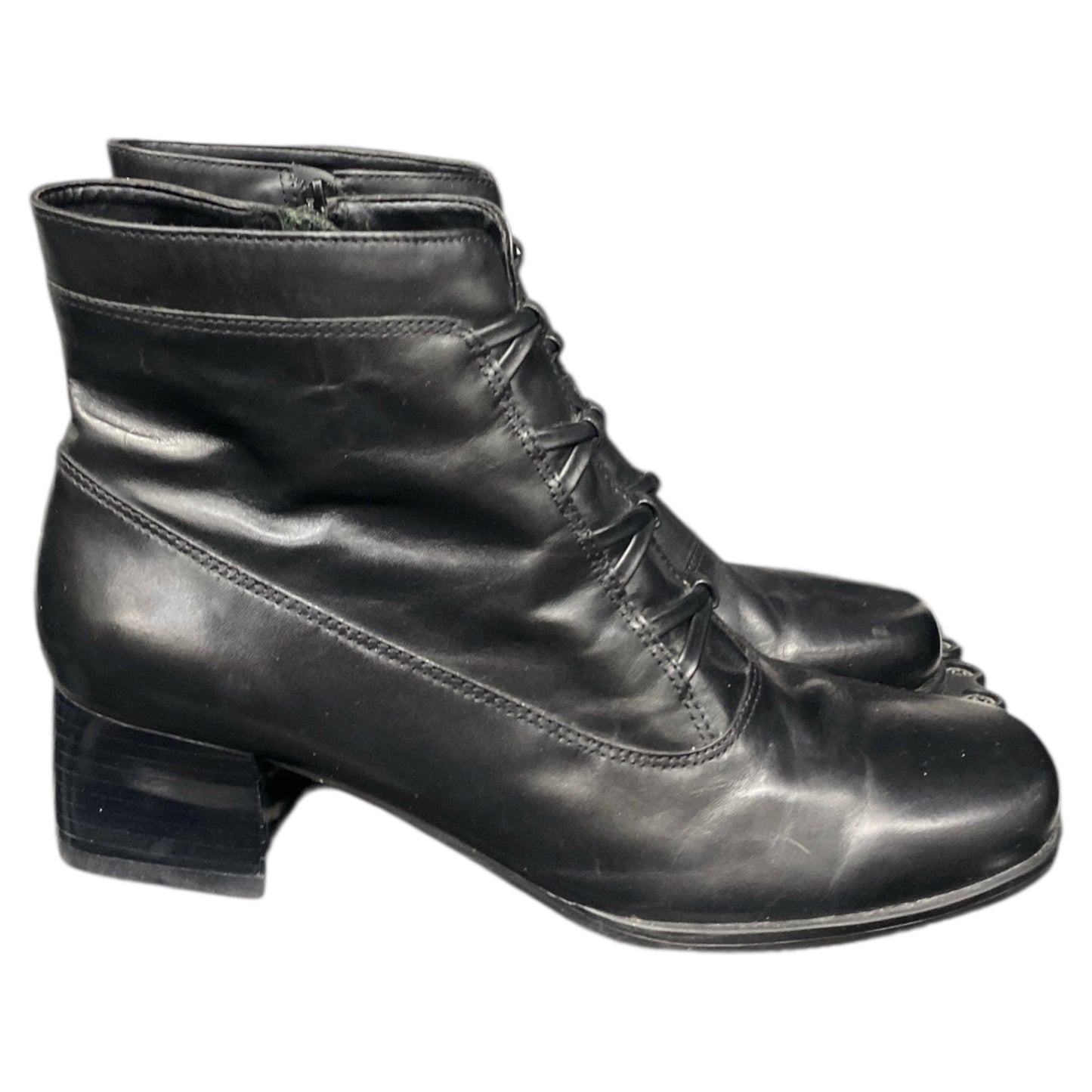 Boots Ankle Heels By Accent In Black, Size:8