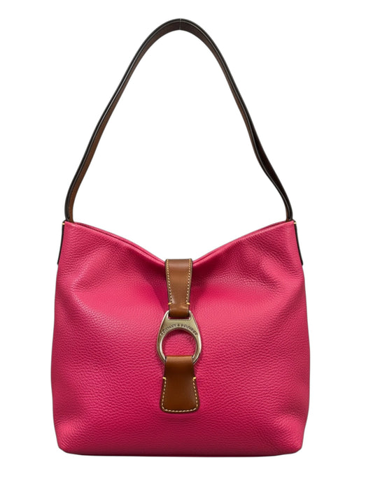Handbag Designer By Dooney And Bourke In Brown & Pink, Size:Large