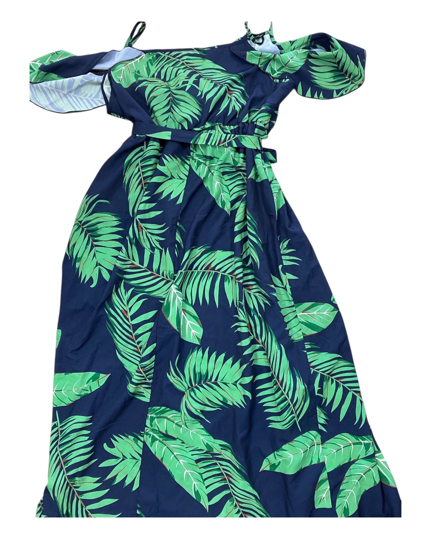 Dress Casual Maxi By Clothes Mentor In Blue & Green, Size:0