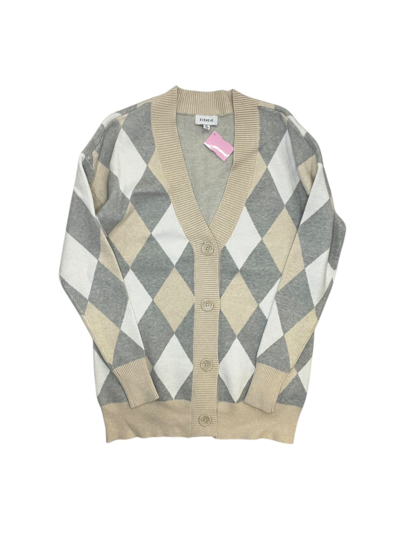 Cardigan By Evereve In Grey & Tan, Size:Xs