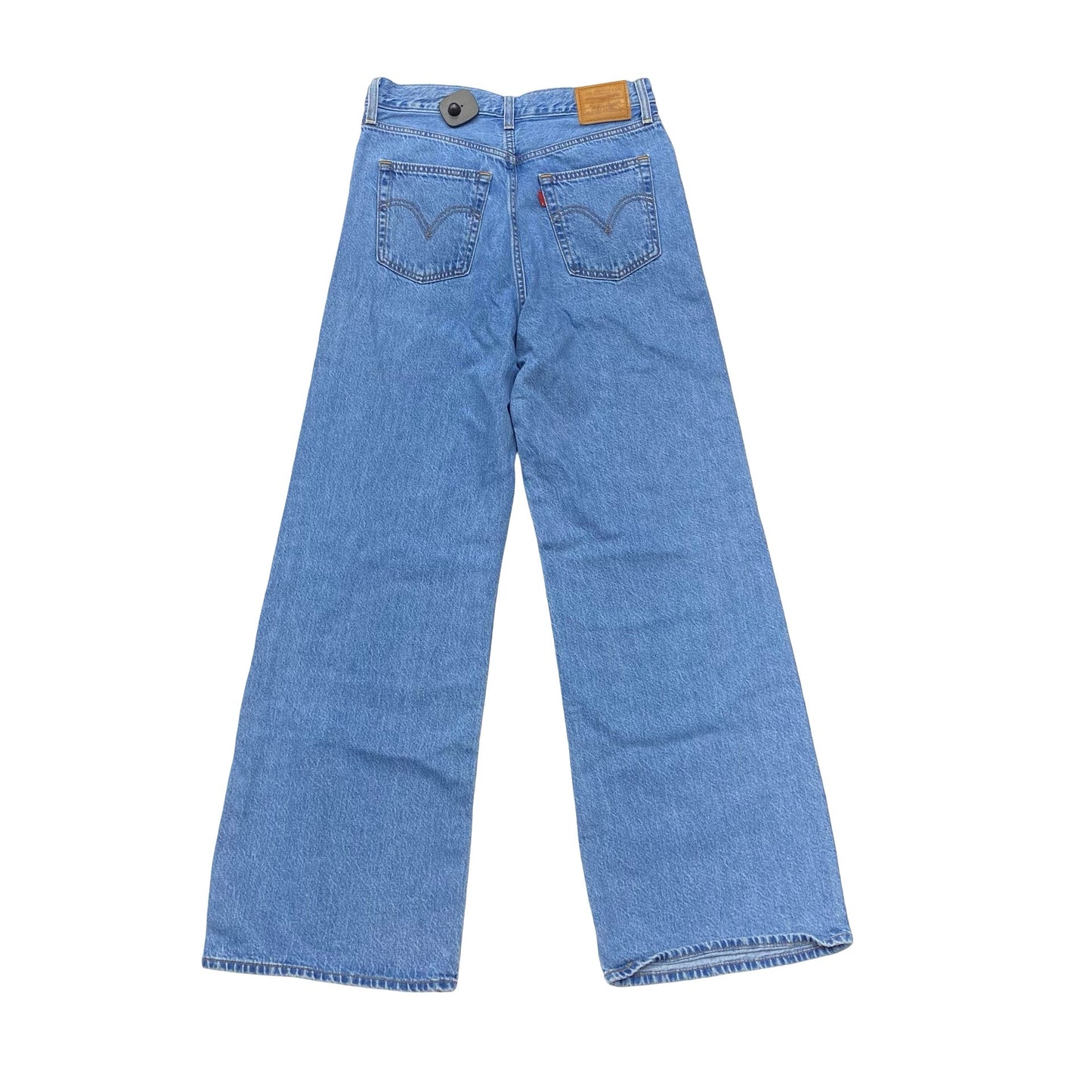 Jeans Wide Leg By Levis In Blue Denim, Size:6