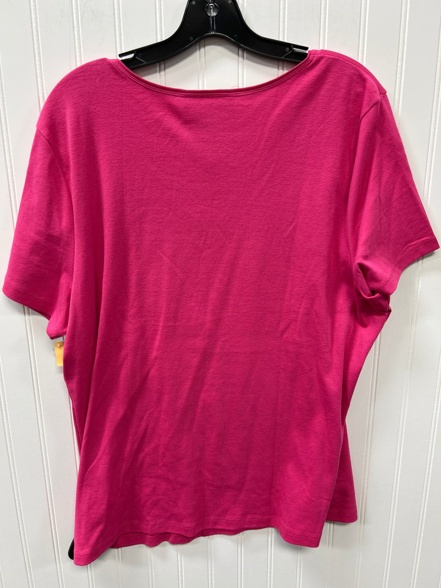 Top Ss Basic By Karen Scott In Pink, Size:Xxl