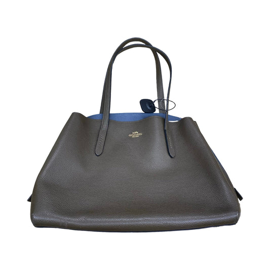Handbag Designer By Coach In Green, Size:Large