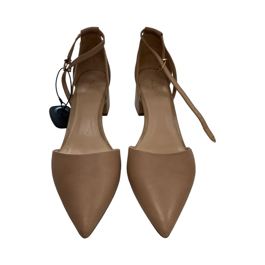 Shoes Heels Block By Aldo In Tan, Size:10