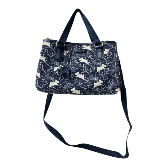 Crossbody Designer By Radley London In Blue & White, Size:Medium