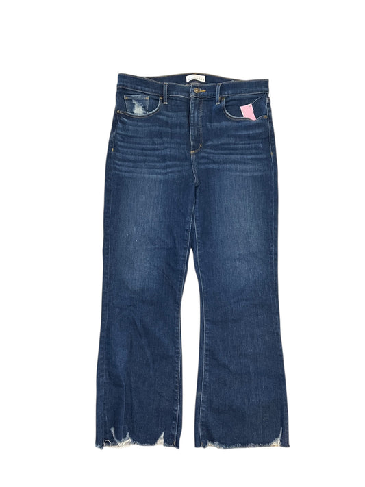 Jeans Cropped By Loft In Blue Denim, Size:14