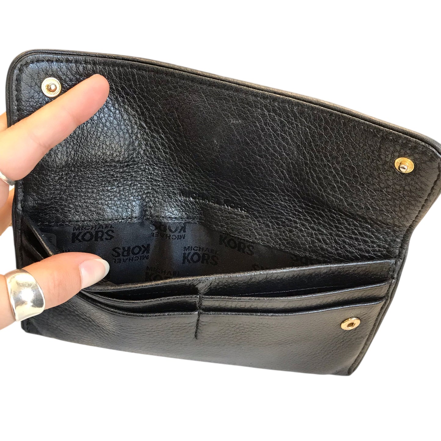 Wallet Designer By Michael Kors In Grey, Size:Medium