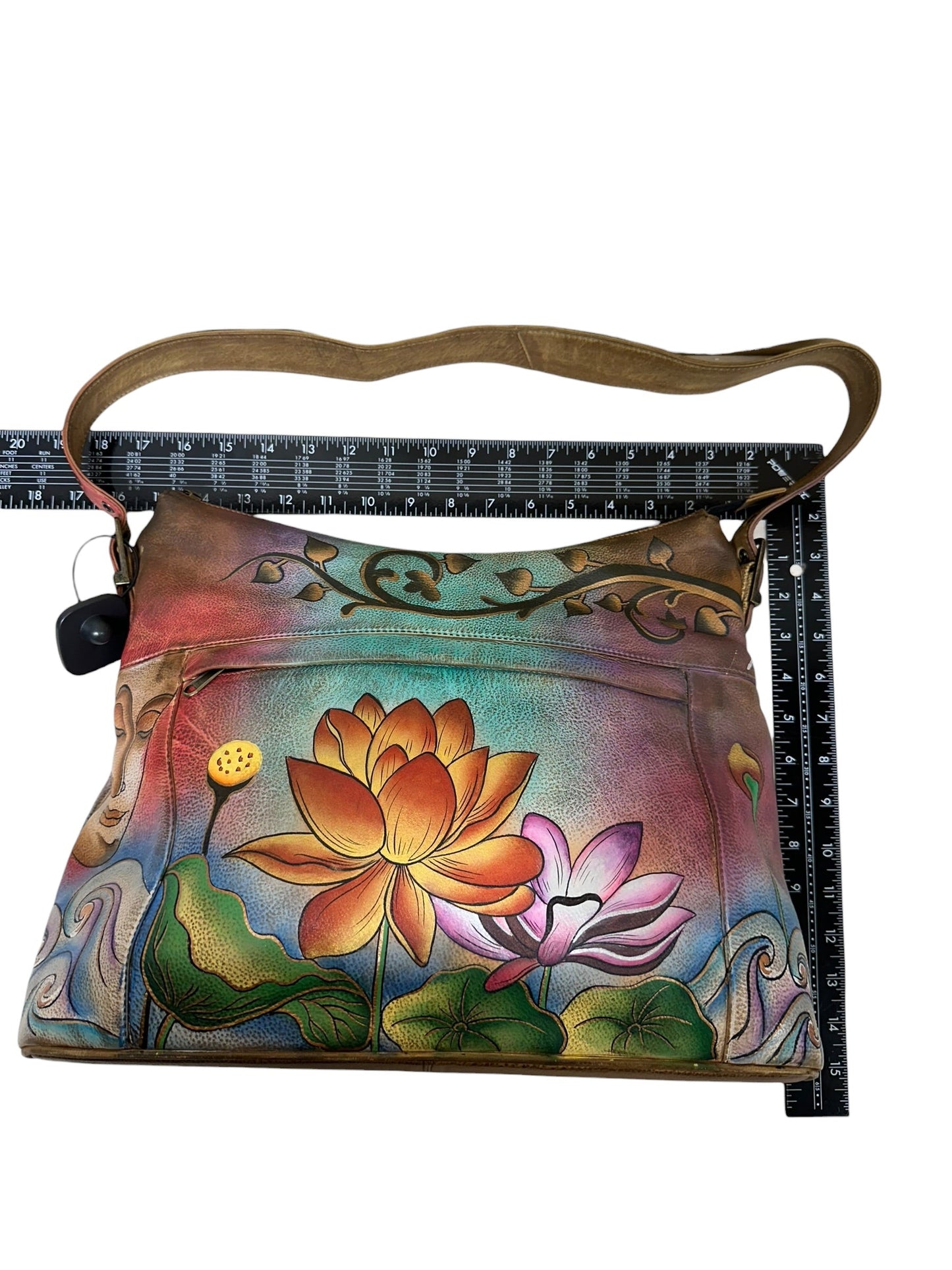 Handbag Leather By Anuschka In Multi, Size:Large