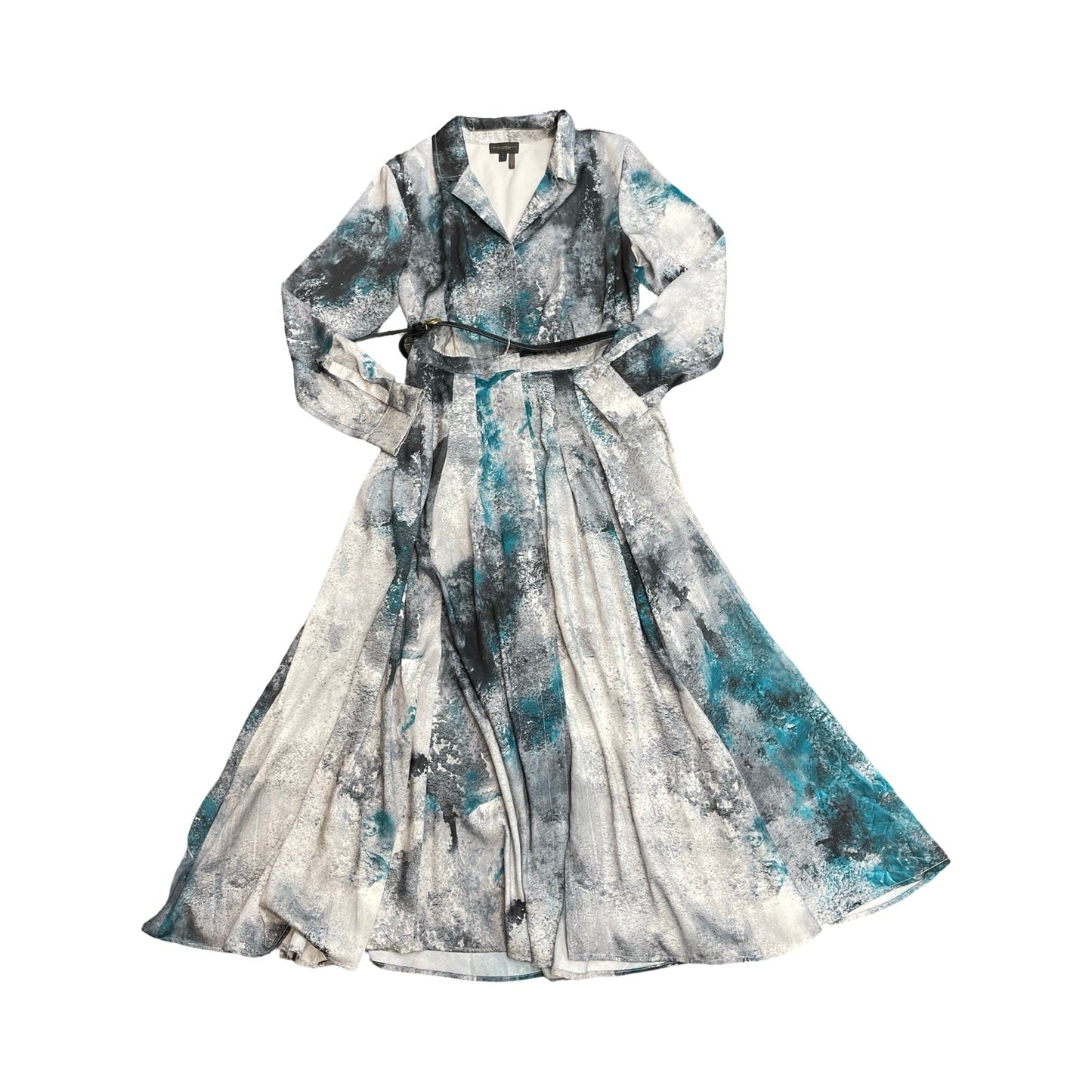 Dress Party Midi By Cmb In Blue & Grey, Size:12