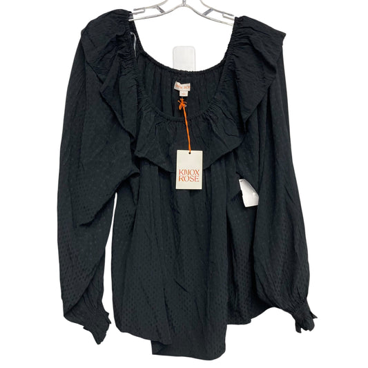 Top Ls By Knox Rose In Black, Size:L