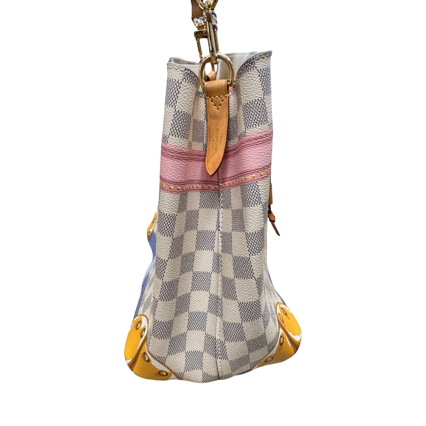 Handbag Luxury Designer By Louis Vuitton Damien Azur Summer Trunks NeoNoe In Multi, Size:Medium
