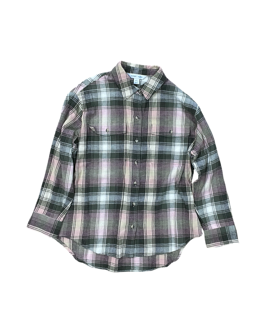 Blouse Ls By Old Navy In Green & Pink, Size:Mp
