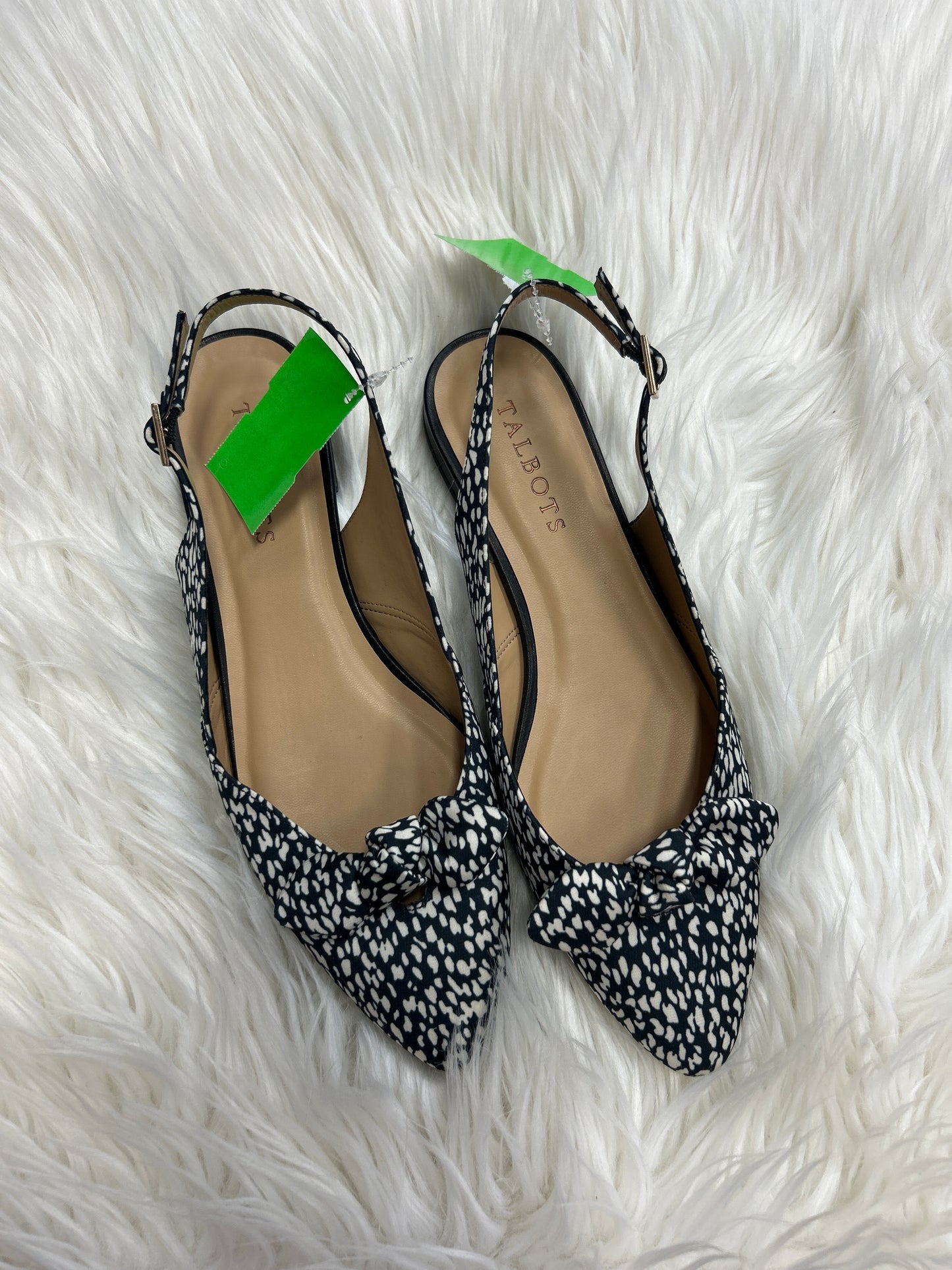 Sandals Flats By Talbots In Black, Size:7.5 NEW