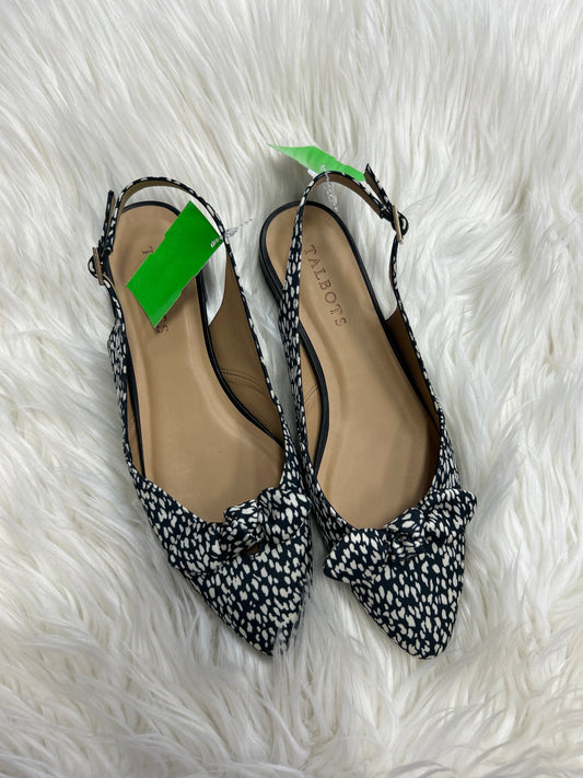 Sandals Flats By Talbots In Black, Size:7.5 NEW