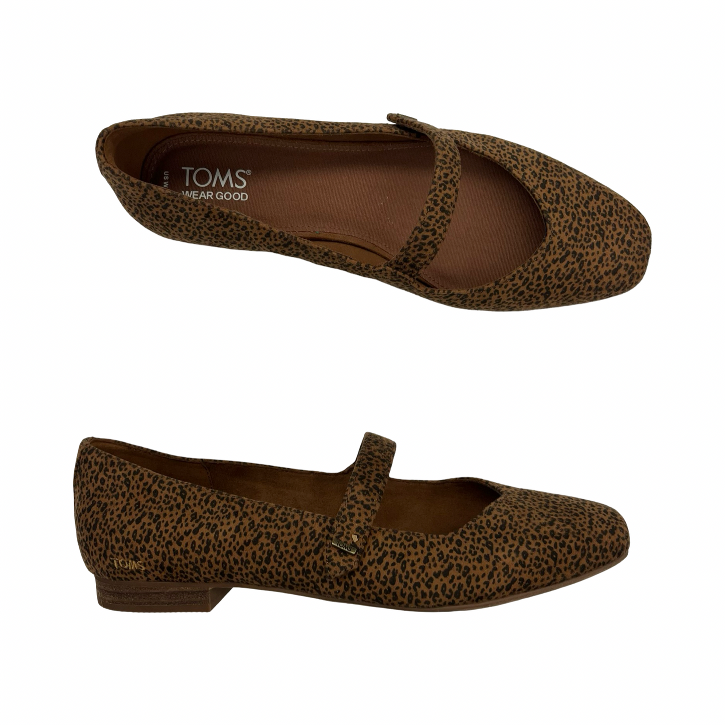 Shoes Flats By Toms In Leopard Print, Size:9