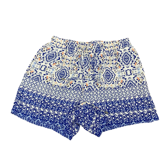 Shorts By Skies Are Blue In Blue & Orange, Size:M