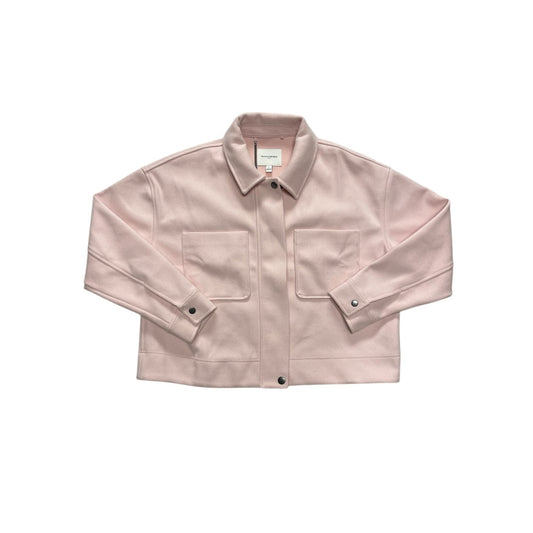 Jacket Shirt By Banana Republic In Pink, Size:M