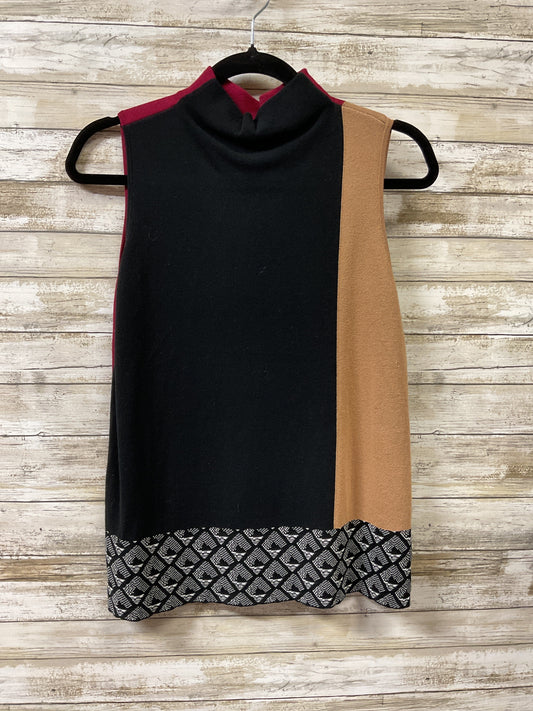 Top Sleeveless By Chicos In Black & Brown, Size:S