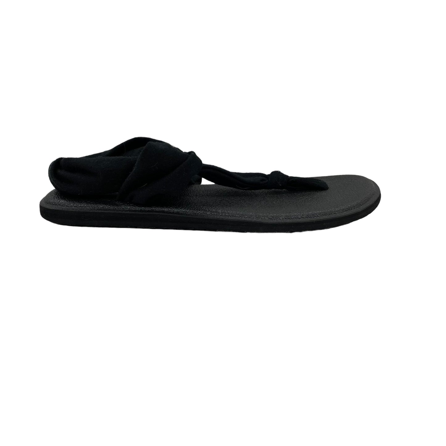 BLACK SANDALS FLIP FLOPS by SANUK Size:8