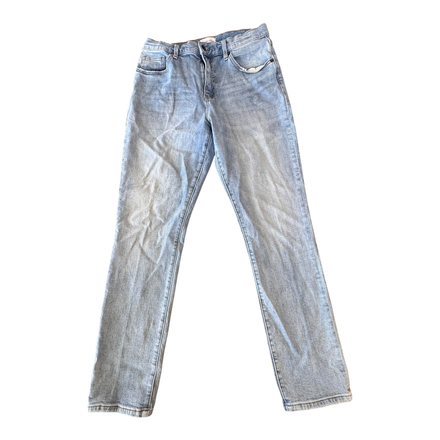 Jeans Straight By OLIVER LOGAN  In Blue Denim, Size:4